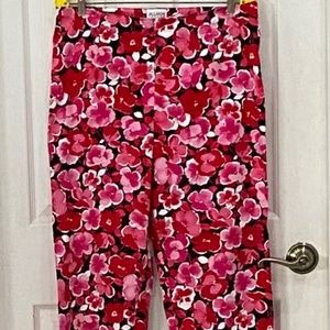 Vintage Allison Taylor, floral print, cropped pant, size 14